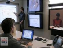 Person using video conferencing